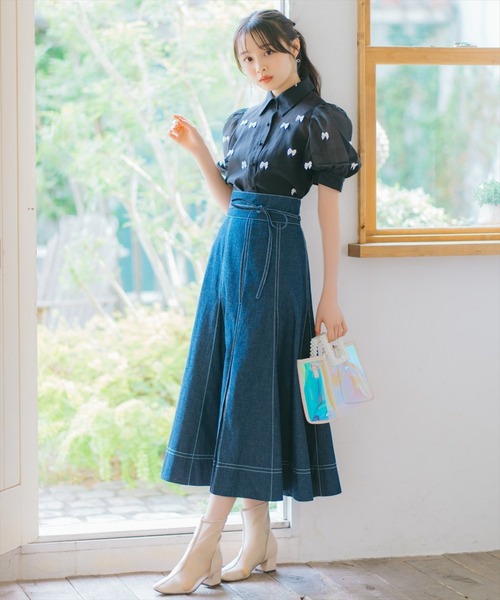 WILLSELECTION（ウィルセレクション）の「リボンシアーブラウス（シャツ/ブラウス・レディース・オフホワイト/ピンク/ブラック・FREE）」の12枚目の写真