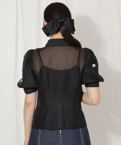 WILLSELECTION（ウィルセレクション）の「リボンシアーブラウス（シャツ/ブラウス・レディース・オフホワイト/ピンク/ブラック・FREE）」の8枚目の写真