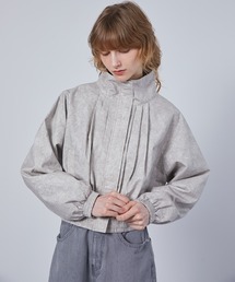 ELOOPS（イーループス）の「【ELOOPS】ニュアンスマーブル柄 ハイネックフロントタックボリュームブルゾン（ブルゾン）」