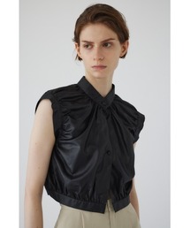 Leather like compact vest