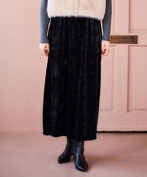 le.coeur blanc | クラッシュベロアIラインスカート(スカート)