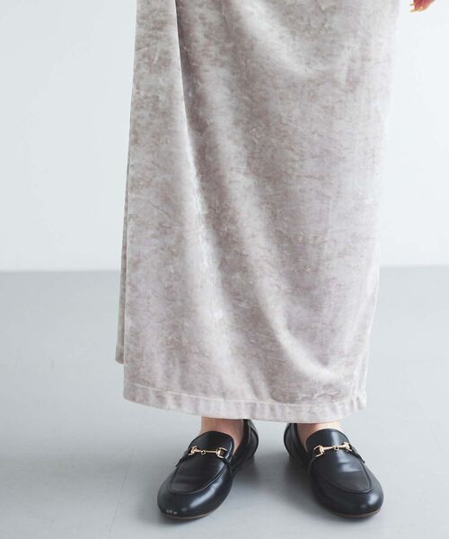 le.coeur blanc（ルクールブラン）の「クラッシュベロアIラインスカート（スカート・レディース・ブラック/ベージュ・38）」の10枚目の写真