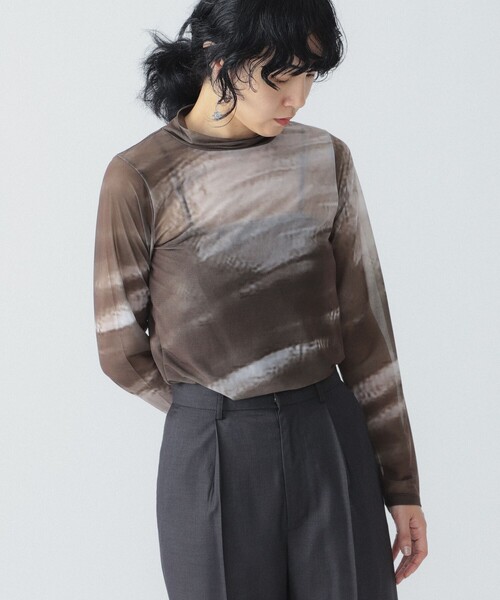 Ray BEAMS(レイビームス)の「RBS / グラデーション プリント ハイネック トップス(Tシャツ/カットソー・レディース・ダークブラウン/その他・ONE SIZE)」の9枚目の写真