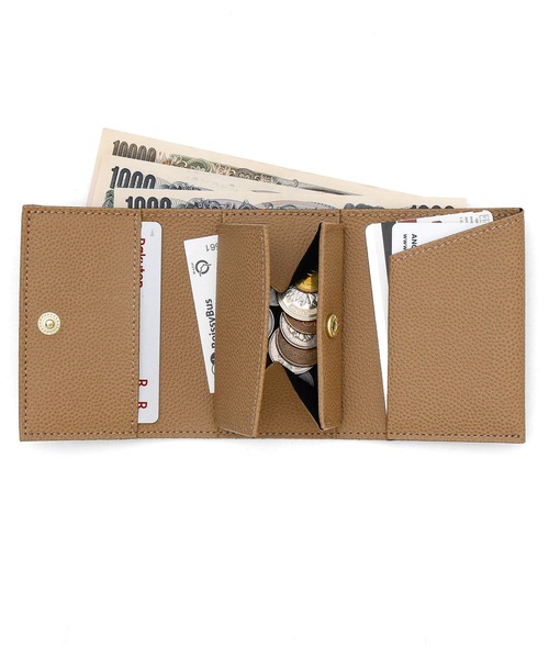 HIGHTIDE(ハイタイド)の「Grains de sable サーブル 三つ折り財布 コンパクト カード ミニ財布 ウォレット コインケース(財布・レディース・ネイビー/キャメル/グレー・FREE)」の9枚目の写真