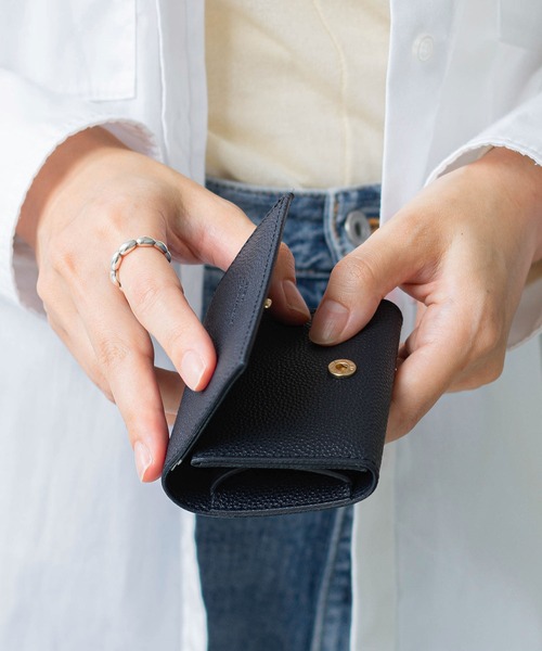 HIGHTIDE(ハイタイド)の「Grains de sable サーブル 三つ折り財布 コンパクト カード ミニ財布 ウォレット コインケース(財布・レディース・ネイビー/キャメル/グレー・FREE)」の18枚目の写真