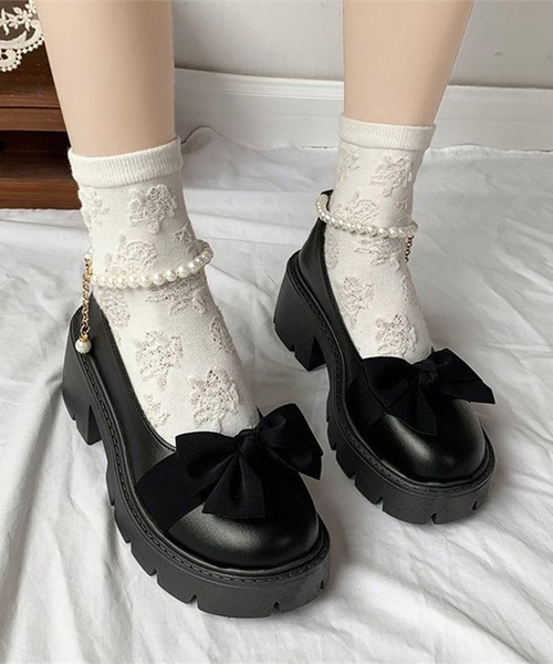Teem Store(チームストア)の「パールストラップ リボン シューズ(パンプス・レディース・アイボリー/ブラック・36/38/40)」の13枚目の写真