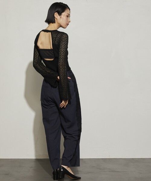 Firsthand（ファーストハンド）の「Firsthand/ファーストハンド レース編ボディスーツ（ニット/セーター・レディース・グレー/ブラック/ブラウン/レッド・ﾌﾘ-）」の18枚目の写真