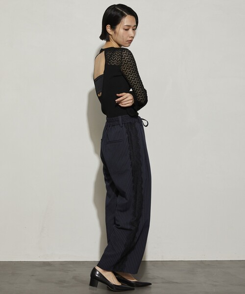 Firsthand（ファーストハンド）の「Firsthand/ファーストハンド レース編ボディスーツ（ニット/セーター・レディース・グレー/ブラック/ブラウン/レッド・ﾌﾘ-）」の19枚目の写真