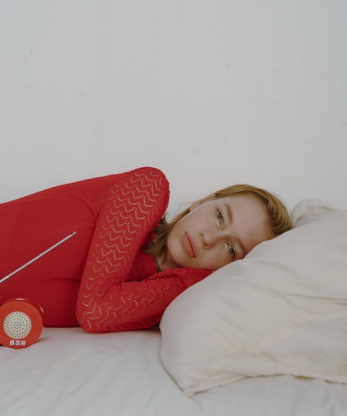 Firsthand（ファーストハンド）の「Firsthand/ファーストハンド レース編ボディスーツ（ニット/セーター・レディース・グレー/ブラック/ブラウン/レッド・ﾌﾘ-）」の5枚目の写真