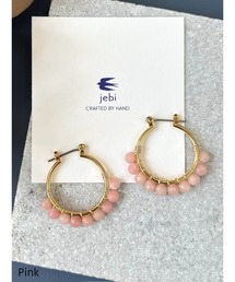 【jebi】【jebi】天然石のフープピアス（チタンポスト）(MA)