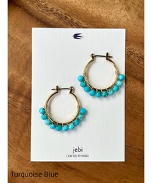 【jebi】【jebi】天然石のフープピアス（チタンポスト）(MA)