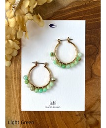 【jebi】【jebi】天然石のフープピアス(チタンポスト)(MA)