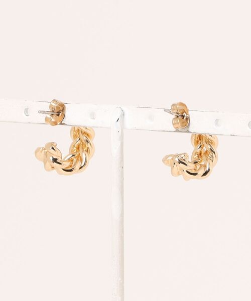 CIAOPANIC TYPY（チャオパニックティピー）の「lilメッシュチェーンフープピアス（ピアス（両耳用）・レディース・シルバー/ゴールド・ONE SIZE）」の10枚目の写真