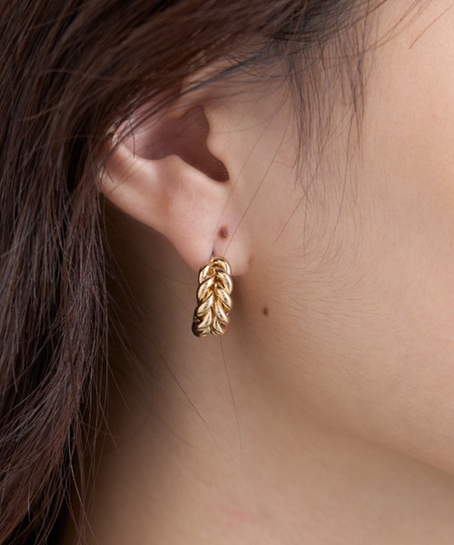 CIAOPANIC TYPY（チャオパニックティピー）の「lilメッシュチェーンフープピアス（ピアス（両耳用）・レディース・シルバー/ゴールド・ONE SIZE）」の5枚目の写真