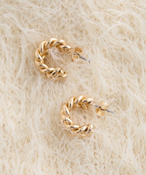 CIAOPANIC TYPY（チャオパニックティピー）の「lilメッシュチェーンフープピアス（ピアス（両耳用）・レディース・シルバー/ゴールド・ONE SIZE）」の7枚目の写真