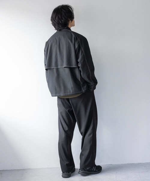 LOWRYS FARM（ローリーズファーム）の「ＴＲトップステッチブルゾン 116878（ブルゾン・メンズ・ベージュ/ブラック/グレー・MEDIUM/LARGE）」の6枚目の写真