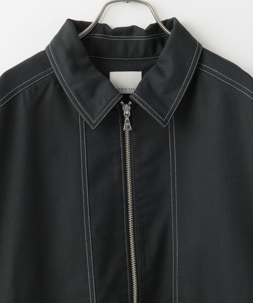 LOWRYS FARM（ローリーズファーム）の「ＴＲトップステッチブルゾン 116878（ブルゾン・メンズ・ベージュ/ブラック/グレー・MEDIUM/LARGE）」の7枚目の写真