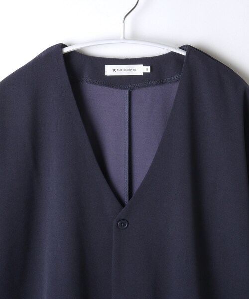 THE SHOP TK （ザ ショップ ティーケー ）の「◆【120－160】カットジョーゼットジャケット/セットアップ可・洗濯機OK（カーディガン/ボレロ・キッズ・ブラウン系その他/ネイビー・12/16/15 /14/13）」の13枚目の写真