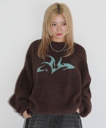 MSG（エムエスジー）の「フェザーグラフィックショートニット【UNISEX】（ニット/セーター）」