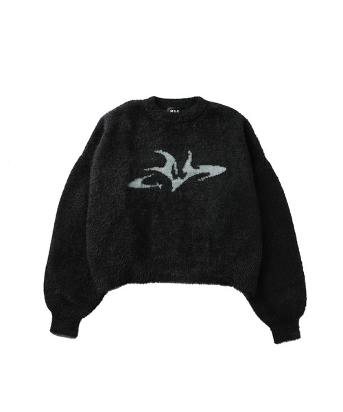 フェザーグラフィックショートニット【UNISEX】（ニット