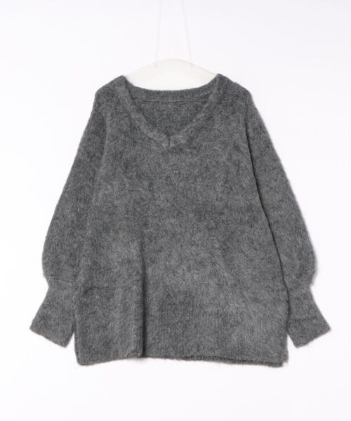 STYLEBLOCK（スタイルブロック）の「2WAYニットプルオーバー（ニット/セーター・レディース・ブルー/チャコールグレー/アイボリー/ベージュ/グリーン系その他/イエロー/ピンク/グリーン/モカ・M）」の11枚目の写真