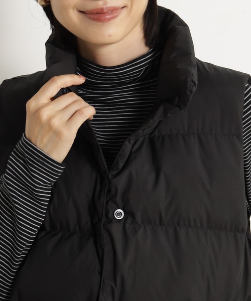 FOUND GOOD（ファウンドグッド）の「キノウナカワタベスト（ダウンベスト・レディース・ベージュ/ブラック/パープル系5・L/M/S）」の5枚目の写真