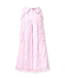 Heart studs pocket lace up pants