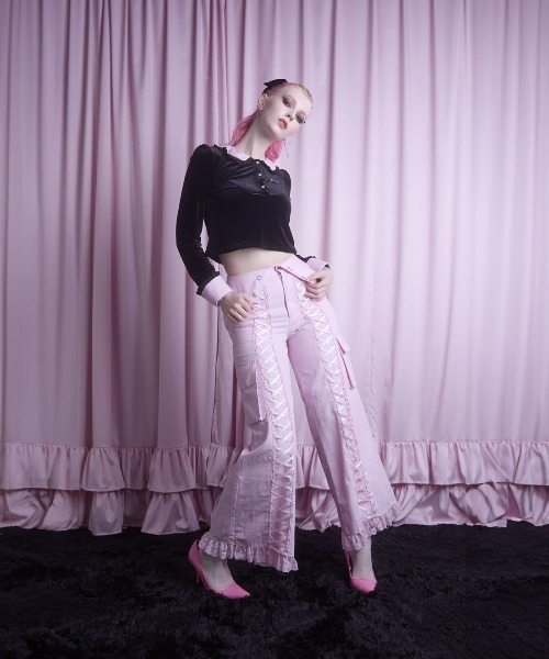 セール】Heart studs pocket lace up pants（その他パンツ