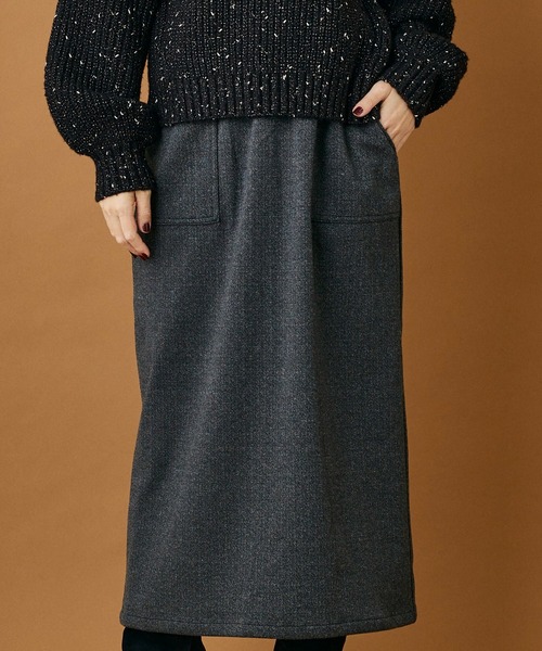 INED CLARO（イネドクラロ）の「圧縮ナロースカート（スカート・レディース・チャコールグレー/グレイッシュベージュ・フリー）」の2枚目の写真