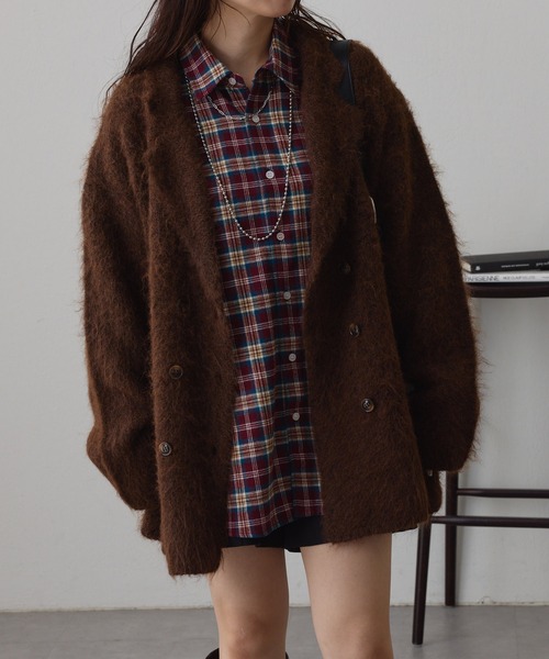 NUNIFE(ユニフィー)の「《さやべびコラボ》チェックシャツ(シャツ/ブラウス・レディース・グリーン/レッド・MEDIUM/LARGE)」の17枚目の写真