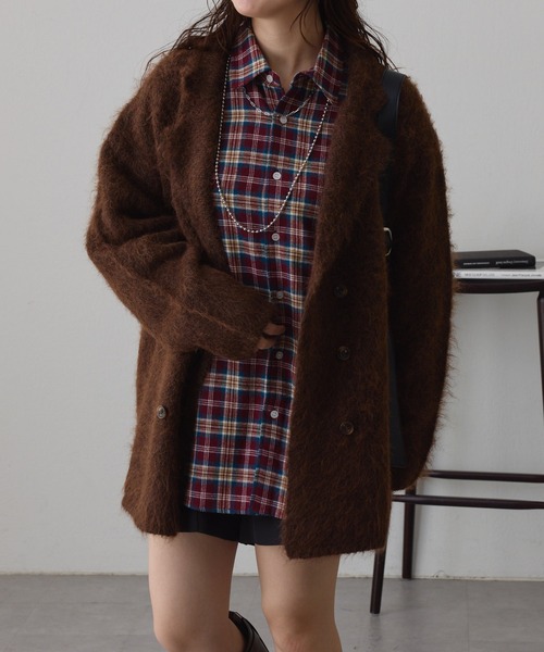 NUNIFE(ユニフィー)の「《さやべびコラボ》チェックシャツ(シャツ/ブラウス・レディース・グリーン/レッド・MEDIUM/LARGE)」の18枚目の写真