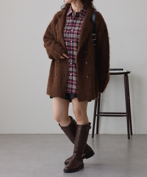 NUNIFE(ユニフィー)の「《さやべびコラボ》チェックシャツ(シャツ/ブラウス・レディース・グリーン/レッド・MEDIUM/LARGE)」の20枚目の写真