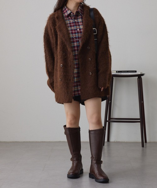 NUNIFE(ユニフィー)の「《さやべびコラボ》チェックシャツ(シャツ/ブラウス・レディース・グリーン/レッド・MEDIUM/LARGE)」の21枚目の写真