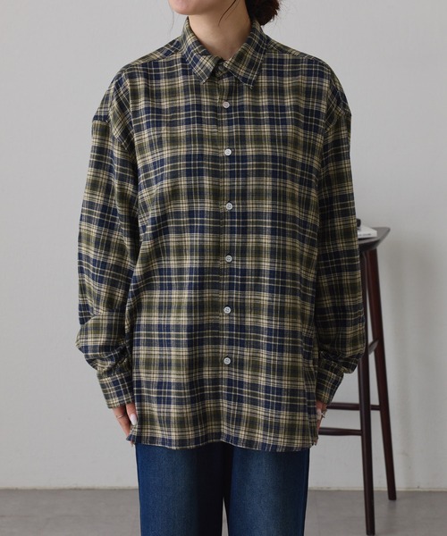 NUNIFE(ユニフィー)の「《さやべびコラボ》チェックシャツ(シャツ/ブラウス・レディース・グリーン/レッド・MEDIUM/LARGE)」の22枚目の写真