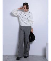 Te chichi CLASSIC | メランジカルゼツイードワイドマリンパンツ(その他パンツ)