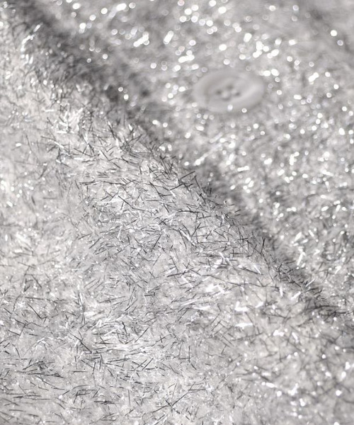 グリッターシルバー ニットカーディガン（ニット/セーター）｜zootie