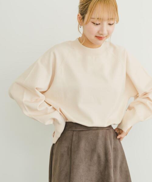 ITEMS URBANRESEARCH（アイテムズ アーバンリサーチ）の「ラグランニットプルオーバー（ニット/セーター・レディース・ブラック/オフホワイト/グリーン系その他/モカ・FREE）」の11枚目の写真