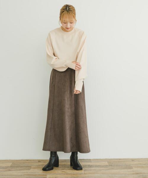 ITEMS URBANRESEARCH（アイテムズ アーバンリサーチ）の「ラグランニットプルオーバー（ニット/セーター・レディース・ブラック/オフホワイト/グリーン系その他/モカ・FREE）」の13枚目の写真