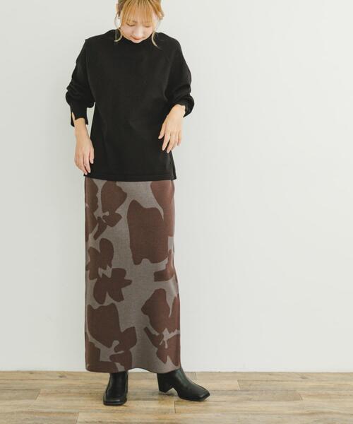 ITEMS URBANRESEARCH（アイテムズ アーバンリサーチ）の「ラグランニットプルオーバー（ニット/セーター・レディース・ブラック/オフホワイト/グリーン系その他/モカ・FREE）」の18枚目の写真