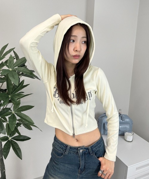 sevens(セブンズ)の「【sevens】CS BrooklynちびZIPパーカー(パーカー・レディース・アイボリー/ブラック/チャコール/ブラウン・FREE)」の12枚目の写真