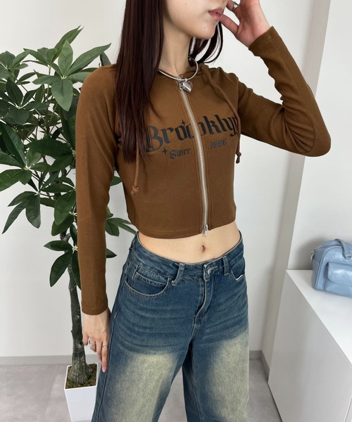 sevens(セブンズ)の「【sevens】CS BrooklynちびZIPパーカー(パーカー・レディース・アイボリー/ブラック/チャコール/ブラウン・FREE)」の15枚目の写真