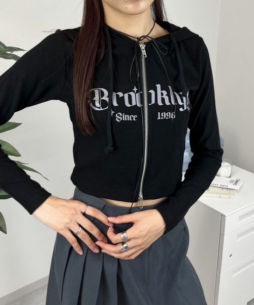 sevens(セブンズ)の「【sevens】CS BrooklynちびZIPパーカー(パーカー・レディース・アイボリー/ブラック/チャコール/ブラウン・FREE)」の17枚目の写真