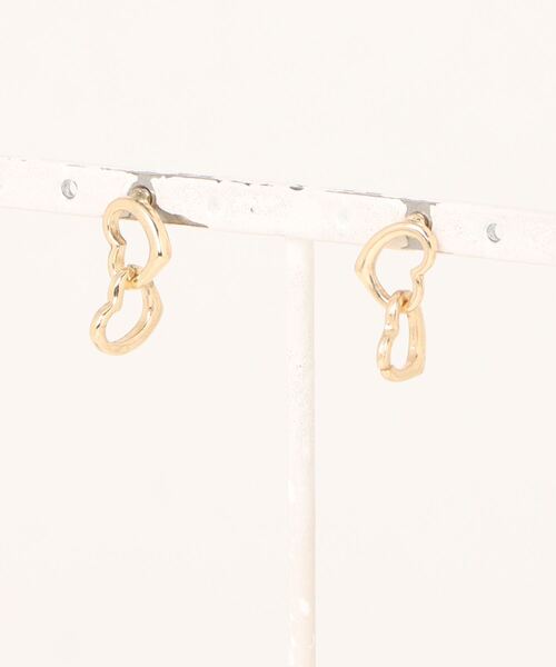 apres jour clair(アプレジュールクレア)の「【apres jour clair×ARIAZ】二連ハートピアス(ピアス(両耳用)・レディース・シルバー/ゴールド・FREE)」の6枚目の写真