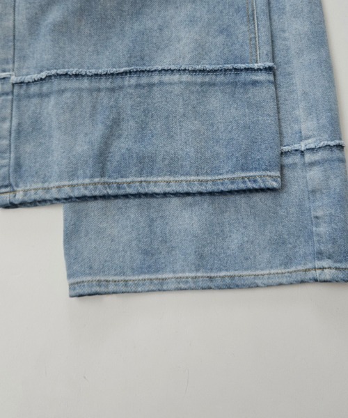 SELECT LEVERY(セレクトリベリー)の「ヴィンテージ風ワイドパンツ(デニムパンツ・レディース・ライトブルー/ホワイト・SMALL/MEDIUM/LARGE/X-LARGE)」の14枚目の写真