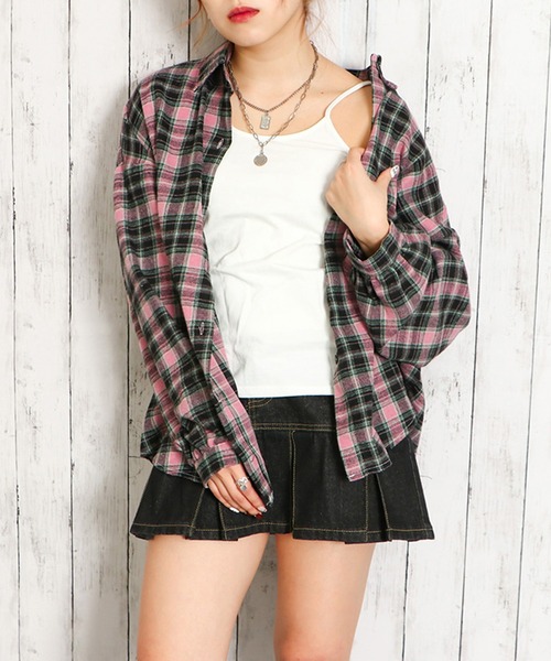 未使用級✨45R インディゴチェック フリルカシュクールブラウス 羽織り シャツ 45R インディゴチェックフリルカシュクールブラウス羽織りシャツ