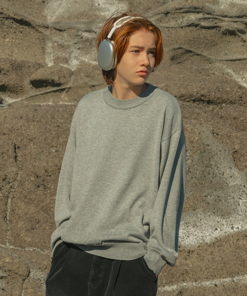 WETTEMPT(ウィテンプト)の「WOOL MIX BASIC CREW NECK KNIT /ウール混ベーシッククルーネックニット(ニット/セーター・メンズ・ブラック/グレー/レッド・SMALL/MEDIUM/LARGE)」の21枚目の写真