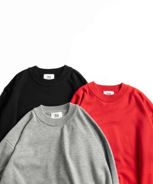 WETTEMPT(ウィテンプト)の「WOOL MIX BASIC CREW NECK KNIT /ウール混ベーシッククルーネックニット(ニット/セーター・メンズ・ブラック/グレー/レッド・SMALL/MEDIUM/LARGE)」の15枚目の写真