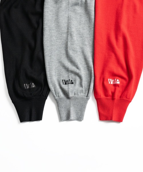 WETTEMPT(ウィテンプト)の「WOOL MIX BASIC CREW NECK KNIT /ウール混ベーシッククルーネックニット(ニット/セーター・メンズ・ブラック/グレー/レッド・SMALL/MEDIUM/LARGE)」の16枚目の写真