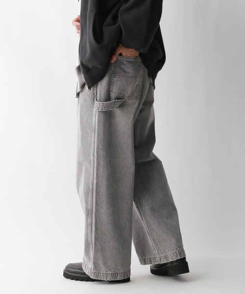 30 クレージュ ダーティブルーウォッシュバギージーンズ ペインター 30