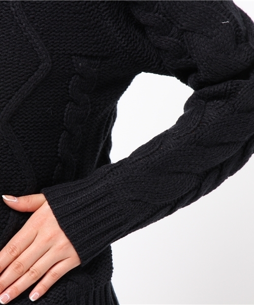 Chico(チコ)の「【who's who Chico】タートルケーブルニットプルオーバー(ニット/セーター・レディース・ホワイト/ブラック/グレー/ライトパープル・FREE)」の8枚目の写真